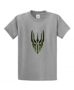 Hobbit Sauron Head Classic Unisex Kids and Adults T-Shirt For Fantasy Movie Fans